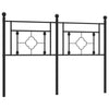 Metallinen sängynpääty musta 135 cm