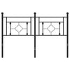 Metallinen sängynpääty musta 135 cm