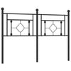 Metallinen sängynpääty musta 135 cm