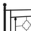 Metallinen sängynpääty musta 135 cm