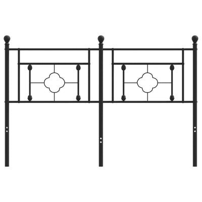 Musta metallinen sängynpääty Vinu 140cm