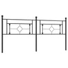 Metallinen sängynpääty musta 193 cm