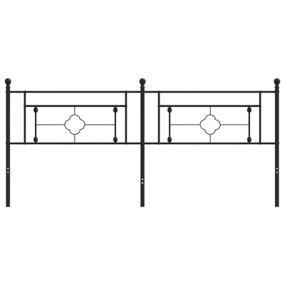 Metallinen sängynpääty musta 193 cm