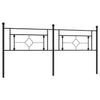 Metallinen sängynpääty musta 200 cm