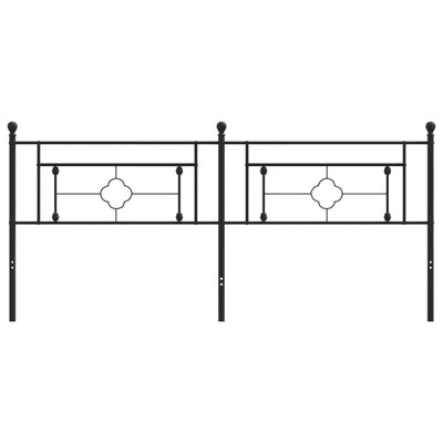 Musta metallinen sängynpääty Vinu 200cm