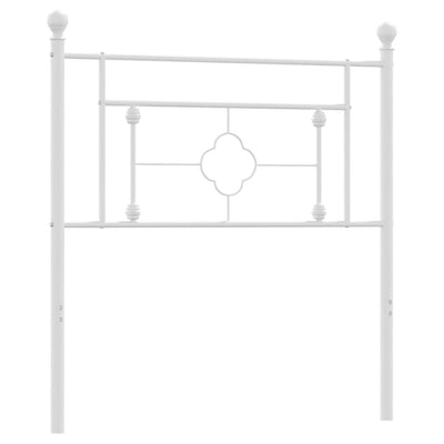 Metallinen sängynpääty valkoinen 100 cm