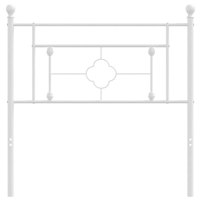 Valkoinen metallinen sängynpääty Vinu 100cm
