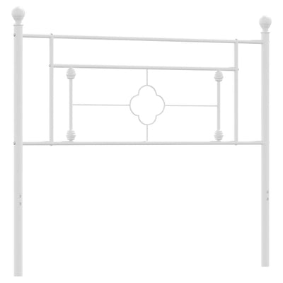 Metallinen sängynpääty valkoinen 107 cm