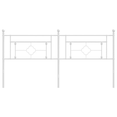 Valkoinen metallinen sängynpääty Vinu 180cm