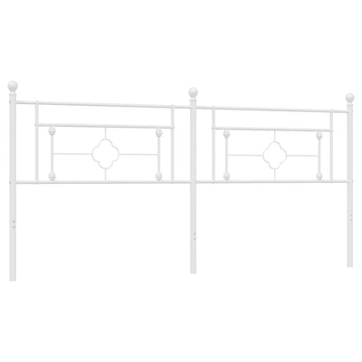 Metallinen sängynpääty valkoinen 200 cm