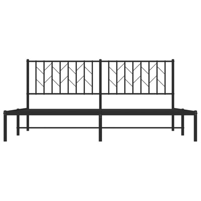 Musta metallinen sängynrunko päädyllä Tchervincky 183x213cm