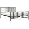 Musta metallinen sängynrunko päädyillä Tchervincky 140x200cm