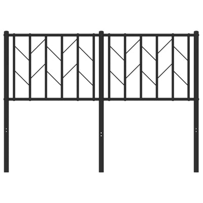 Metallinen sängynpääty musta 120 cm