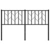 Metallinen sängynpääty musta 135 cm