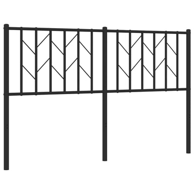 Metallinen sängynpääty musta 140 cm