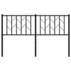 Metallinen sängynpääty musta 140 cm