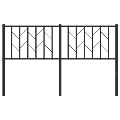Metallinen sängynpääty musta 140 cm