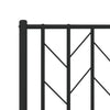 Metallinen sängynpääty musta 140 cm