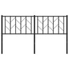 Metallinen sängynpääty musta 150 cm