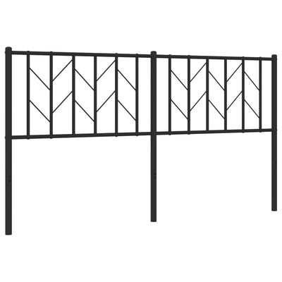 Metallinen sängynpääty musta 160 cm