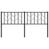 Metallinen sängynpääty musta 160 cm