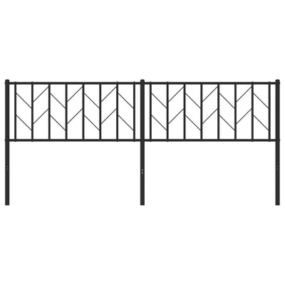 Metallinen sängynpääty musta 193 cm