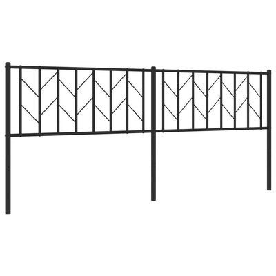 Metallinen sängynpääty musta 200 cm