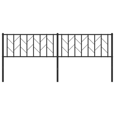 Metallinen sängynpääty musta 200 cm