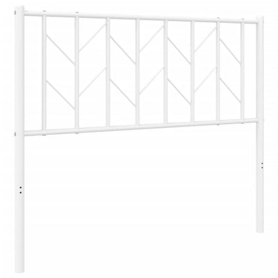 Metallinen sängynpääty valkoinen 100 cm