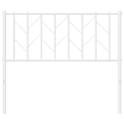 Metallinen sängynpääty valkoinen 100 cm