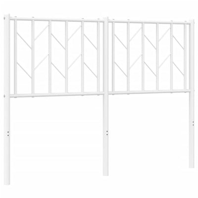 Metallinen sängynpääty valkoinen 120 cm
