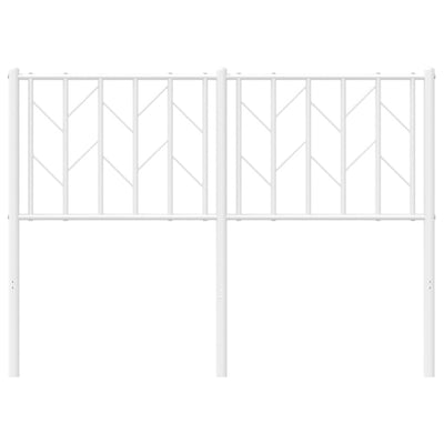 Metallinen sängynpääty valkoinen 120 cm