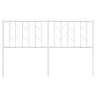 Metallinen sängynpääty valkoinen 140 cm