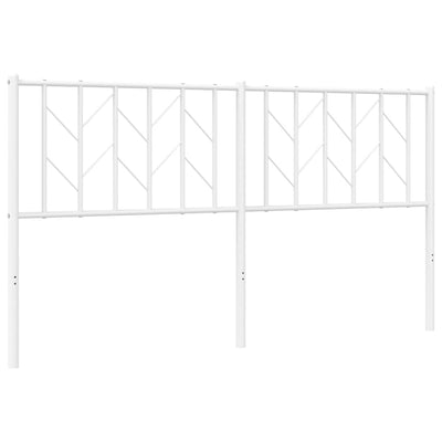 Metallinen sängynpääty valkoinen 160 cm