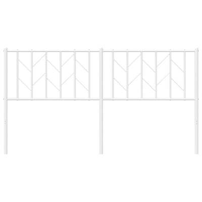 Metallinen sängynpääty valkoinen 160 cm