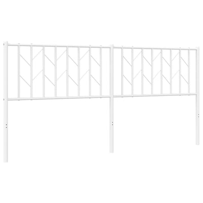 Metallinen sängynpääty valkoinen 180 cm
