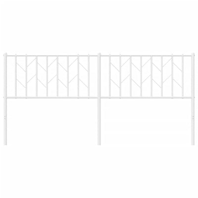 Metallinen sängynpääty valkoinen 180 cm