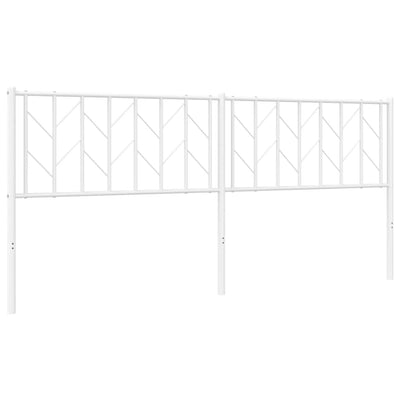 Metallinen sängynpääty valkoinen 193 cm