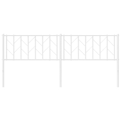 Metallinen sängynpääty valkoinen 193 cm