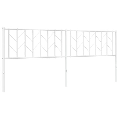 Metallinen sängynpääty valkoinen 200 cm