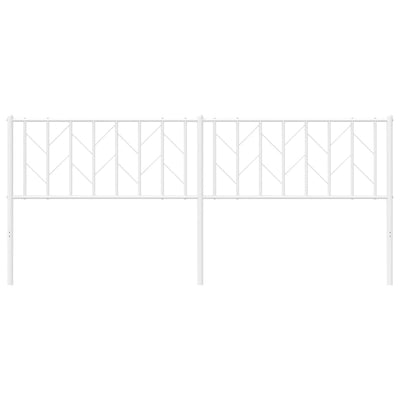 Metallinen sängynpääty valkoinen 200 cm