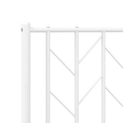 Metallinen sängynpääty valkoinen 200 cm