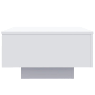 Sohvapöytä LED-valoilla valkoinen 55x55x31 cm