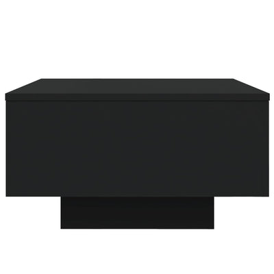 Sohvapöytä LED-valoilla musta 55x55x31 cm