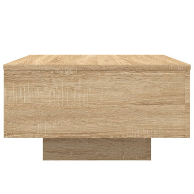 Sohvapöytä LED-valoilla Sonoma-tammi 55x55x31 cm