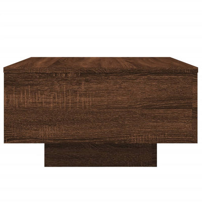 Sohvapöytä LED-valoilla ruskea tammi 55x55x31 cm
