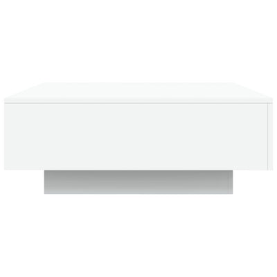 Sohvapöytä LED-valoilla valkoinen 80x80x31 cm