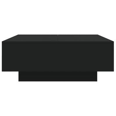 Sohvapöytä LED-valoilla musta 80x80x31 cm