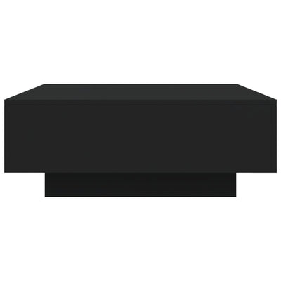 Sohvapöytä LED-valoilla musta 80x80x31 cm
