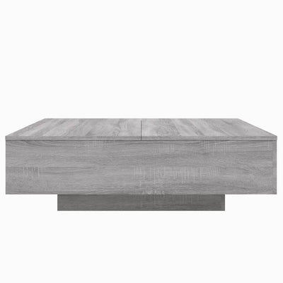 Sohvapöytä LED-valoilla harmaa Sonoma 100x100x31 cm
